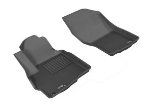 Mitsubishi Outlander Floor Mats - Front - 3D MAXpider - Kagu - Black - `11-`19